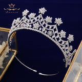 Royal Zircon Brides Tiaras Crown Crystal Bridal Hairbands Headpiece Prom Hair Jewelry TR0463