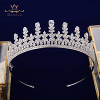 Fashion Silver/Gold Royal Zircon Brides Tiaras Crown Crystal Bridal Hairbands Headpiece TR0464