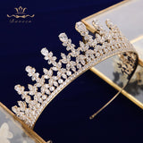 Fashion Silver/Gold Royal Zircon Brides Tiaras Crown Crystal Bridal Hairbands Headpiece TR0464