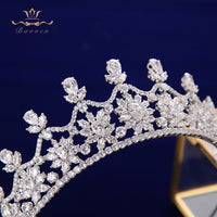 Fashion Silver/Gold Sparkling Zircon Brides Tiaras Crown Crystal Bridal Hairbands Headpiece TR0465