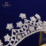 Royal Zircon Brides Tiaras Crown Crystal Bridal Hairbands Headpiece Prom Hair Jewelry TR0463