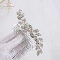 Simple Rose Gold/Silver Bridal Hair Combs Crystal Brides Sticks Wedding Hair Accessory HC0025