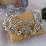 Sparkling Oversize Crystal Brides Tiaras Crowns Wedding Headpieces