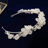 New Korean Flower Brides Tiaras Headbands with Earring