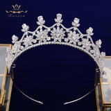 Fashion Silver/Gold Sparkling Zircon Brides Tiaras Crown Crystal Bridal Hairbands Headpiece TR0465