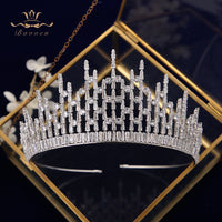 Oversize Sparkly Full Zircon Bridal Tiaras Headpiece Crystal Crowns Wedding Hair Accessory TR0462