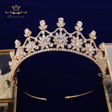 Fashion Silver/Gold Sparkling Zircon Brides Tiaras Crown Crystal Bridal Hairbands Headpiece TR0465