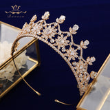 Fashion Silver/Gold Sparkling Zircon Brides Tiaras Crown Crystal Bridal Hairbands Headpiece TR0465