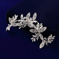 European Silver Leaves Brides Hair Barrettes Flower Tiaras Headpieces Wedding Hair Accessories J6197