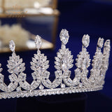 Sparkly Royal Full Zircon Bridal Tiaras Headpiece Crystal Crowns Wedding Hair Accessory TR0442