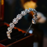 Korean Crystal Brides Headbands Mini Bridal Tiara Headpieces