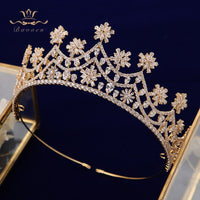 Royal Zircon Brides Tiaras Crown Crystal Bridal Hairbands Headpiece Prom Hair Jewelry TR0463