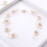 Sunflower Soft Brides Hairbands Long Wedding Hair Accessories Girls Party Dress Accessories