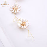 Sunflower Soft Brides Hairbands Long Wedding Hair Accessories Girls Party Dress Accessories