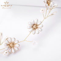 Sunflower Soft Brides Hairbands Long Wedding Hair Accessories Girls Party Dress Accessories