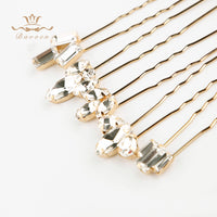 5 pics/ lot European Rose Gold Hairpins Women Crystal Brides Hairpins Wedding Hair Accessories