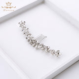 Sparkling Silver Wedding Hair Accessories Brides Pearls Hair Combs Crystal Hair Sticks Evening Hair Jewelry