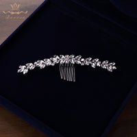 Sparkling Silver Wedding Hair Accessories Brides Pearls Hair Combs Crystal Hair Sticks Evening Hair Jewelry