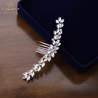 Sparkling Silver Wedding Hair Accessories Brides Pearls Hair Combs Crystal Hair Sticks Evening Hair Jewelry