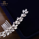 Sparkling Silver Wedding Hair Accessories Brides Pearls Hair Combs Crystal Hair Sticks Evening Hair Jewelry