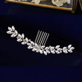 Sparkling Silver Wedding Hair Accessories Brides Pearls Hair Combs Crystal Hair Sticks Evening Hair Jewelry