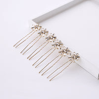 6 pics/ lot Luxury Gold Woman Hair Clips for Brides Crystal Bridals Hair pins Wedding Hair Accessory