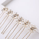 6 pics/ lot Luxury Gold Woman Hair Clips for Brides Crystal Bridals Hair pins Wedding Hair Accessory