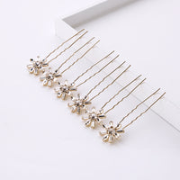 6 pics/ lot Luxury Gold Woman Hair Clips for Brides Crystal Bridals Hair pins Wedding Hair Accessory