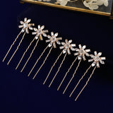 6 pics/ lot Luxury Gold Woman Hair Clips for Brides Crystal Bridals Hair pins Wedding Hair Accessory