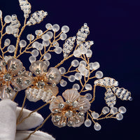 Gorgeous Bridal Hair Barrette Leaves Hairbands Rhinestone Hair Sticks Wedding Hair Accessories D2316