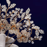 Gorgeous Bridal Hair Barrette Leaves Hairbands Rhinestone Hair Sticks Wedding Hair Accessories D2316