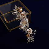 Gorgeous Bridal Hair Barrette Leaves Hairbands Rhinestone Hair Sticks Wedding Hair Accessories D2316