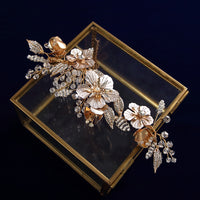 Gorgeous Bridal Hair Barrette Leaves Hairbands Rhinestone Hair Sticks Wedding Hair Accessories D2316