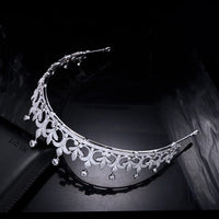 CZ Zircon Brides Crowns Tiaras Silver Princess Crystal Bridal Hairbands