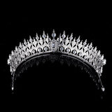 Oversize Royal Princess Full Cubic Zircon Wedding Tiaras Crowns Crystal Brides Headpieces Evening Hair Jewelry HT020369s