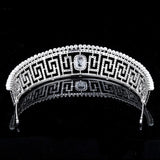 Pearls & Cubic Zircon Princess Wedding Tiaras Crowns Crystal Brides Headpieces Evening Hair Jewelry HT020371