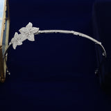 Fashion Flower Plated Cubic Zircon Brides Tiaras Headbands Wedding Headpieces Hair Accessories HT020383