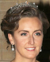 Royal Princess Pearls & Cubic Zircon Brides Tiaras Crowns Headpieces