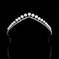 Simple Silver Wedding Crowns Tiaras for Brides Zircon Crystal Bridal Headbands