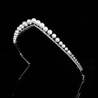 Simple Silver Wedding Crowns Tiaras for Brides Zircon Crystal Bridal Headbands