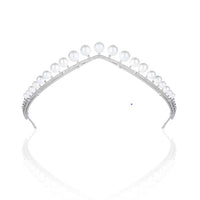 Simple Silver Wedding Crowns Tiaras for Brides Zircon Crystal Bridal Headbands