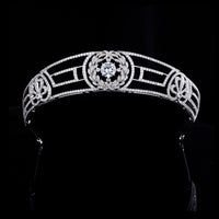 Royal Princess Silver Wedding Crowns Tiaras for Brides Zircon Crystal Bridal Headbands