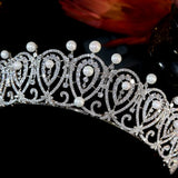 Royal Princess Silver Wedding Crowns Tiaras for Brides Zircon Crystal Bridal Headbands