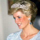 Princess Diana Full Zircon Tiaras Crown Silver Wedding Hair Accessories