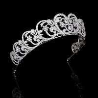 Princess Diana Full Zircon Tiaras Crown Silver Wedding Hair Accessories