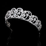 Princess Diana Full Zircon Tiaras Crown Silver Wedding Hair Accessories