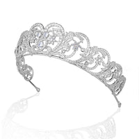 Princess Diana Full Zircon Tiaras Crown Silver Wedding Hair Accessories