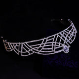 Gorgeous Bridal Cubic Zircon Crystal Silver Tiara Crown Wedding Headdress