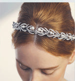 Fashion Pearls Bridal Cubic Zircon Crystal Silver Tiara Crown Wedding Headdress