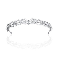 Fashion Pearls Bridal Cubic Zircon Crystal Silver Tiara Crown Wedding Headdress